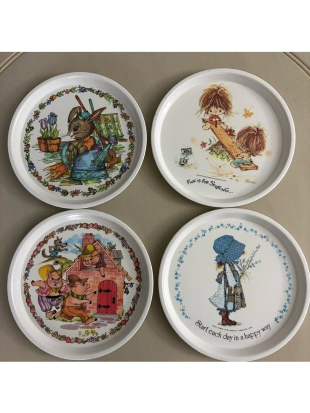 Vintage Oneida Melamine Children's Plates